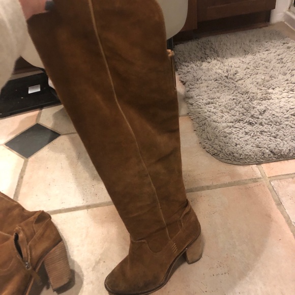 Steve Madden over the knee suede western boots - Picture 4 of 8